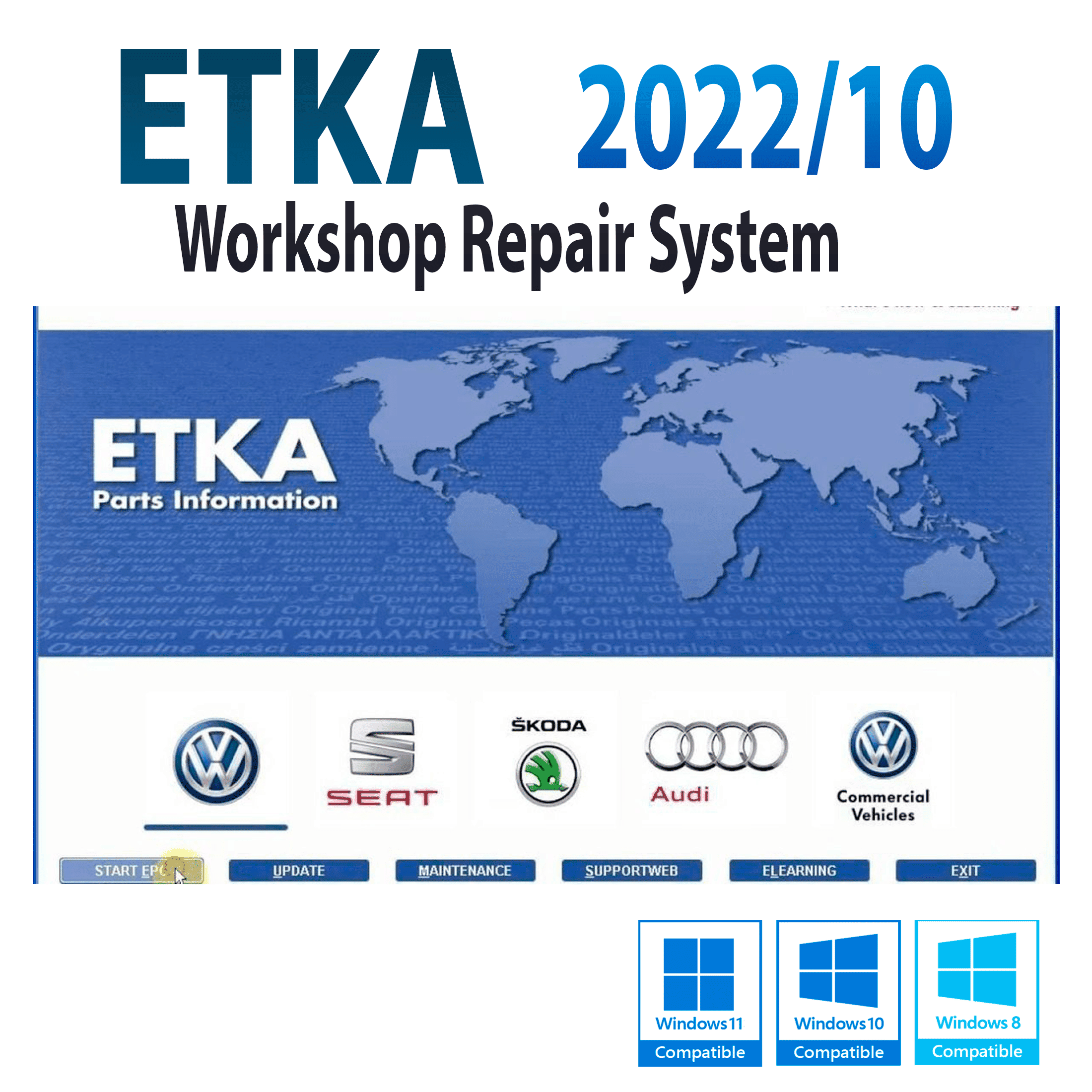 ETKA 8.1 Software For Windows (Lifetime License)